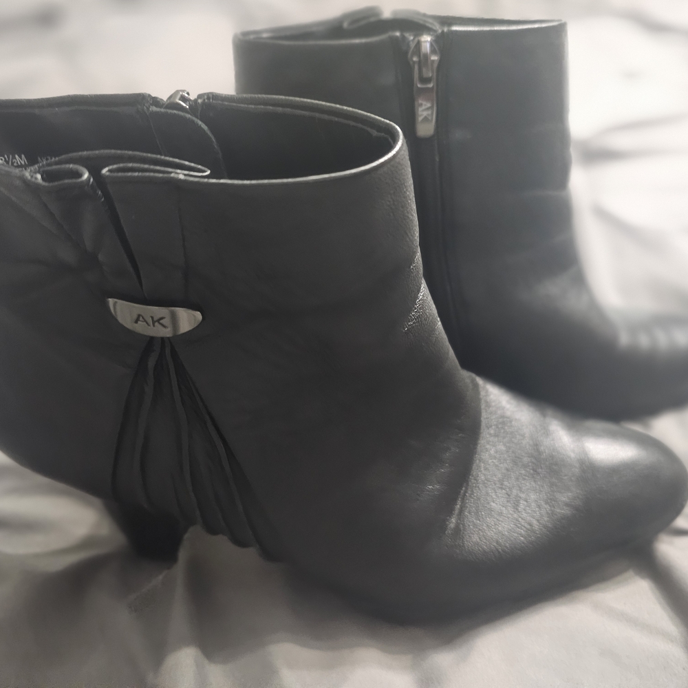 Anne Klein Black Ankle Booties